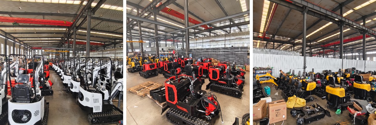 Mini escavadora de jardim