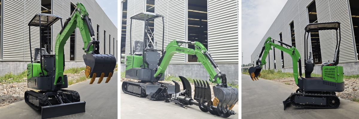 Mini escavadora de jardim