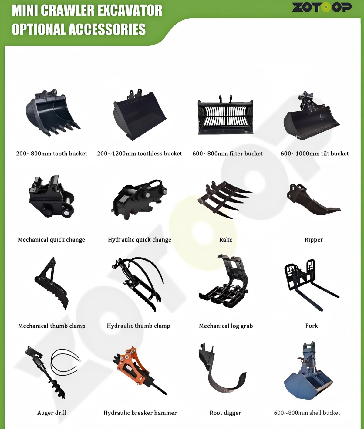 Digger Accessories