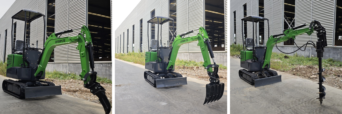 Minikoparka do użytku w gospodarstwie rolnym