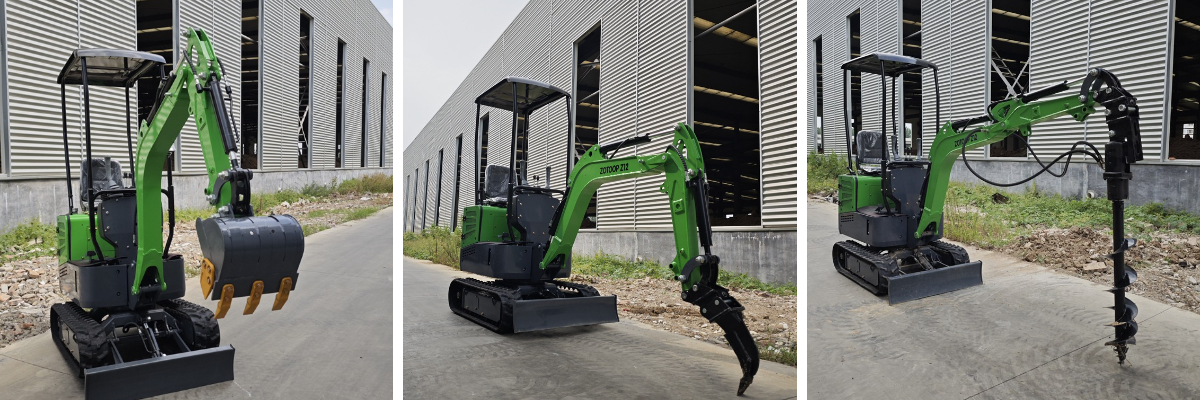 Mini escavadora de jardim