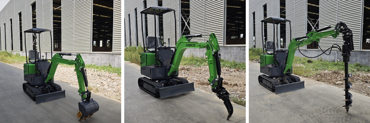 Mini escavadora de 1 tonelada